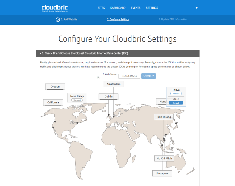 Cloudbric signup step two