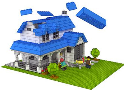 A house made of building blocks