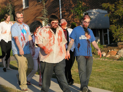 a group of invading zombies