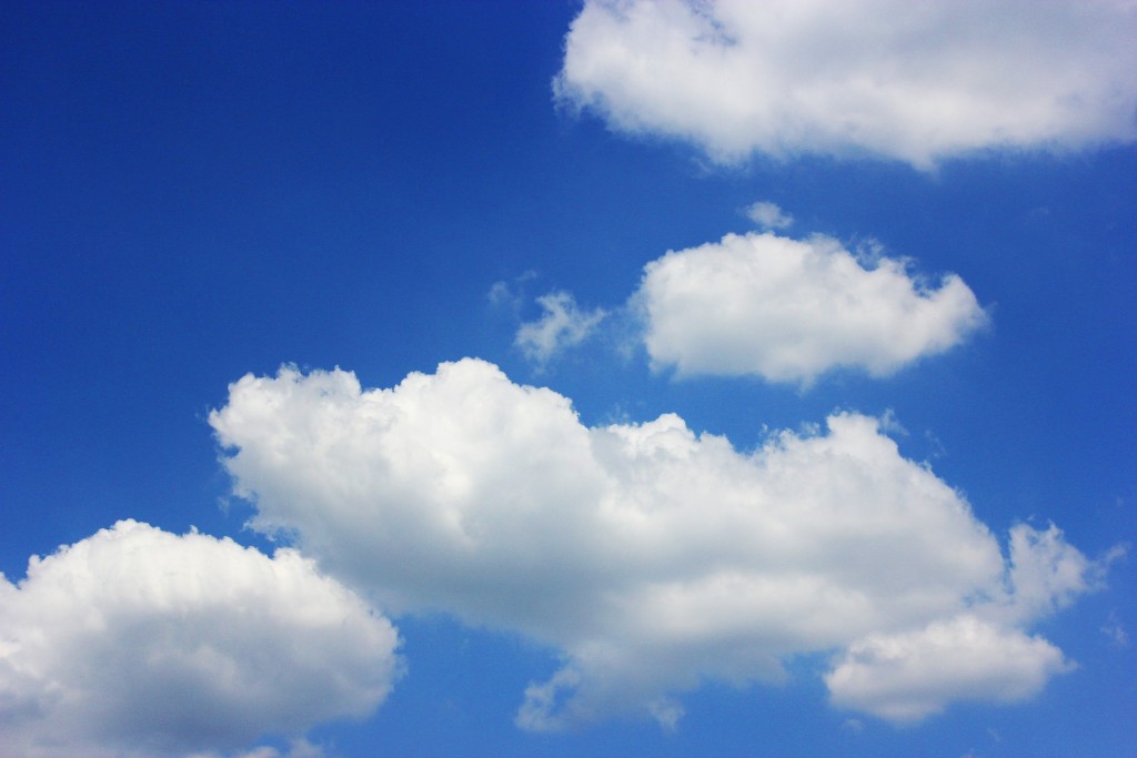 Blue sky with white clouds