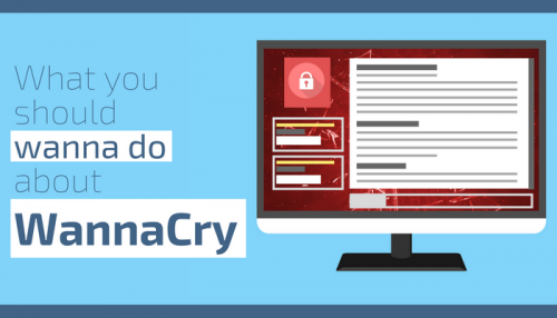 Wannacry ransomware screen